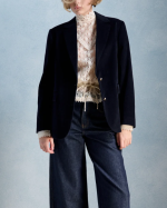 VESTE OLIVIA VELOURS MARINE ~ PETITE MENDIGOTE