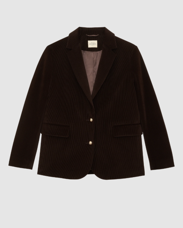 VESTE OLIVIA VELOURS CHOCOLAT ~ PETITE MENDIGOTE