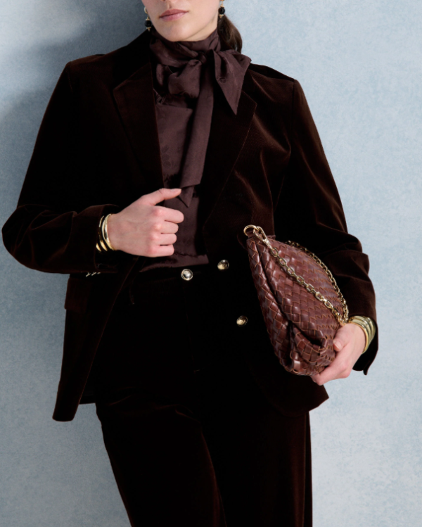 VESTE OLIVIA VELOURS CHOCOLAT ~ PETITE MENDIGOTE