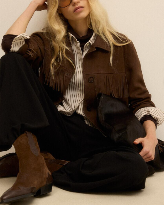 CHEMISE COSMA RAW WHITE & BROWN ~ HARTFORD