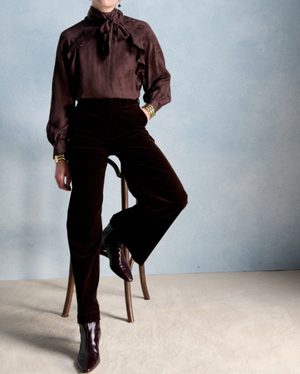PANTALON PEDRO VELOURS CHOCOLAT ~ PETITE MENDIGOTE