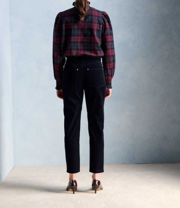 PANTALON PAULINE VELOURS MARINE ~ PETITE MENDIGOTE
