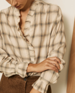 CHEMISE CARMELA BEIGE & GREY ~ HARTFORD