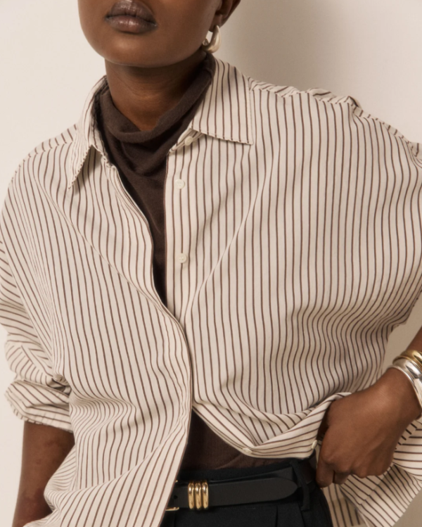 CHEMISE COSMA RAW WHITE & BROWN ~ HARTFORD