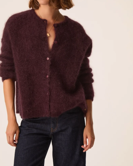 GILET BEA PRUNE ~ DES PETITS HAUTS