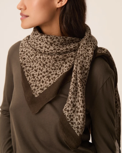 FOULARD  NINETTE MÉLODIE ALGUE ~ DES PETITS HAUTS