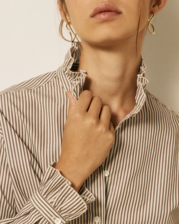 CHEMISE CHANA BROWN STRIPES ~ HARTFORD