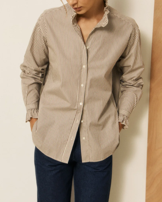 CHEMISE CHANA BROWN STRIPES ~ HARTFORD