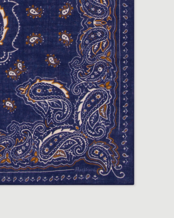 ECHARPE PAISLEY NAVY ~ HARTFORD