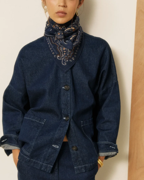 ECHARPE PAISLEY NAVY ~ HARTFORD