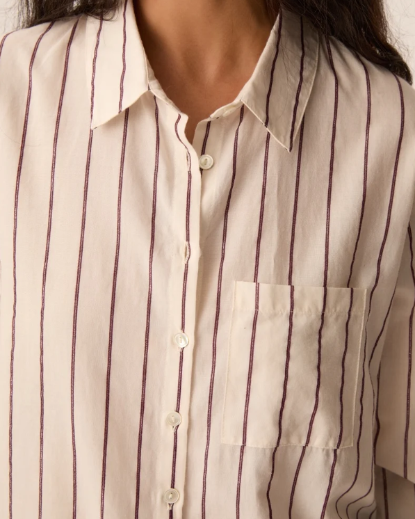 CHEMISE TINETTE LOUISIANA PRUNE ~ DES PETITS HAUTS