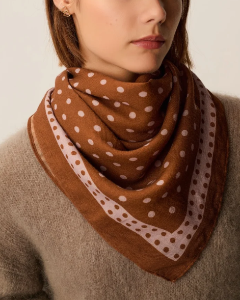 FOULARD NOIX POIS CHARDON ~ DES PETITS HAUTS