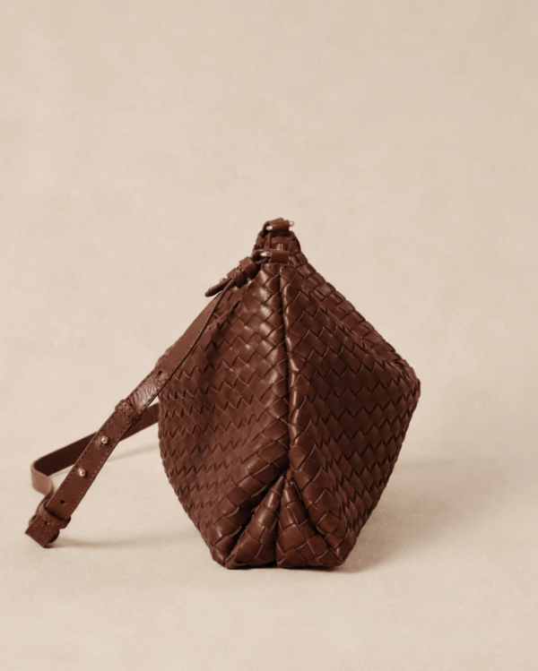 SAC VIOLETTE SERION XL TRESSÉ BRUN ~ PETITE MENDIGOTE