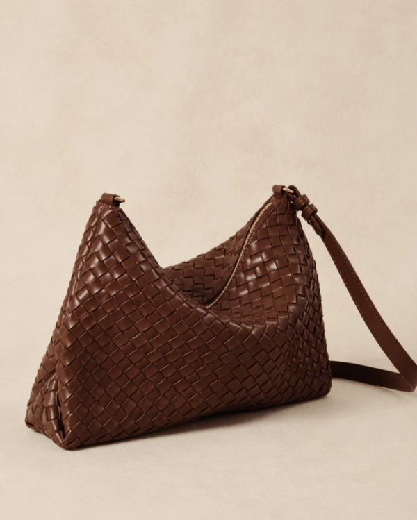 SAC VIOLETTE SERION XL TRESSÉ BRUN ~ PETITE MENDIGOTE