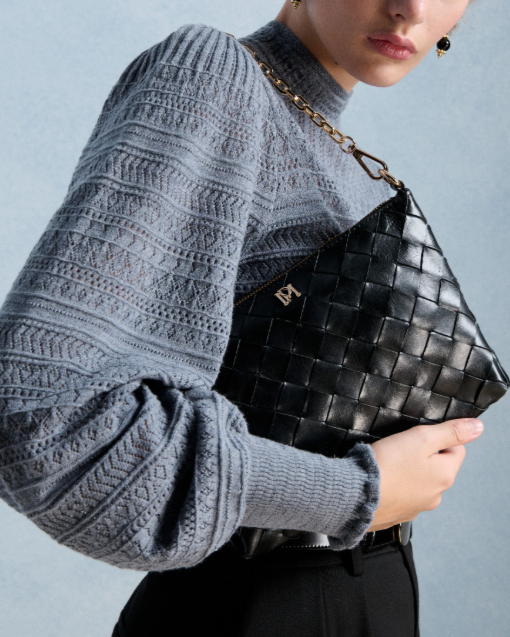 SAC VIOLETTE SERION PETIT TRESSÉ NOIR ~ PETITE MENDIGOTE
