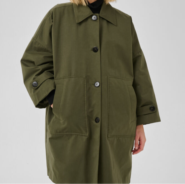VESTE LYON OVERSIZE OLIVE NIGHT ~ MY ESSENTIAL WARDROBE