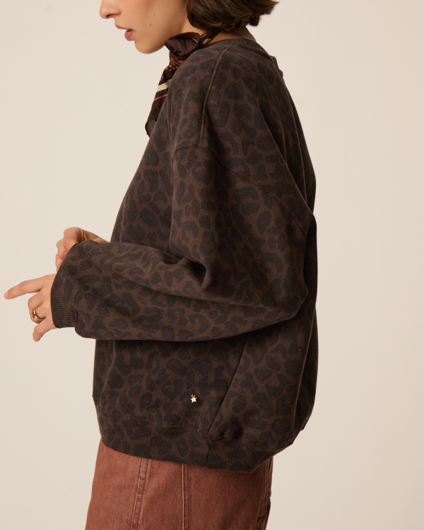 SWEAT JACINTHE LÉOPARD ~ DES PETITS HAUTS