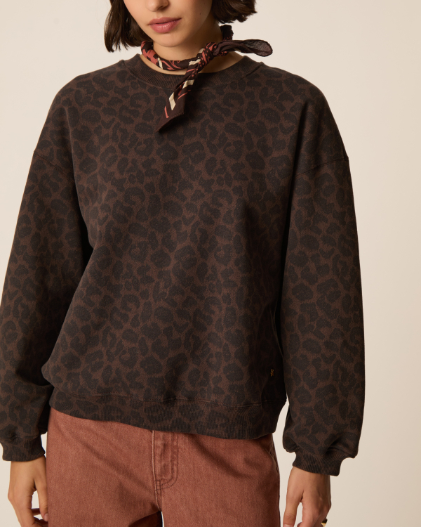 SWEAT JACINTHE LÉOPARD ~ DES PETITS HAUTS
