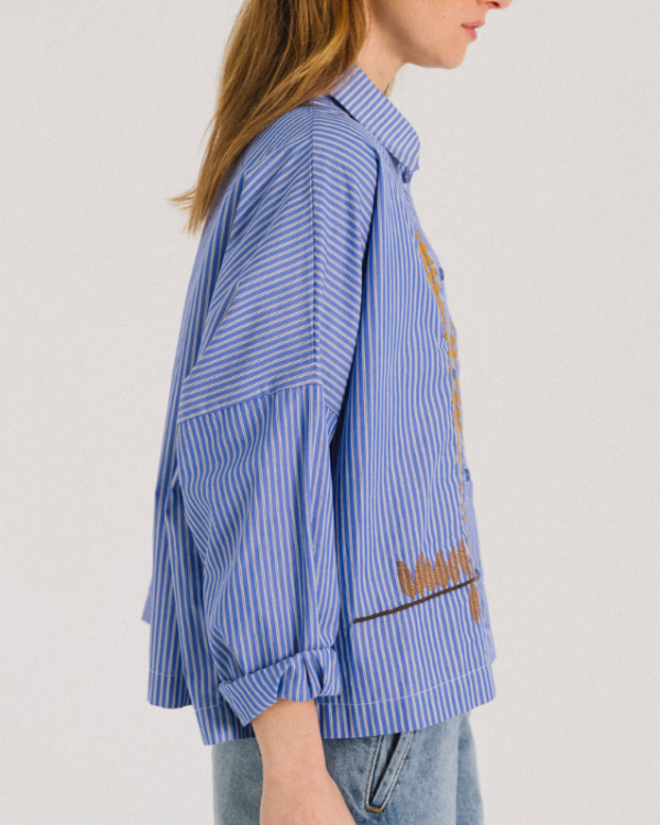 CHEMISE WOOD INDIGO ~ TINSELS