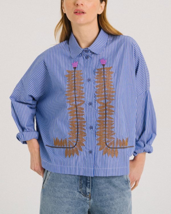 CHEMISE WOOD INDIGO ~ TINSELS