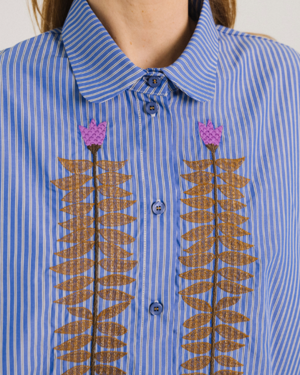 CHEMISE WOOD INDIGO ~ TINSELS
