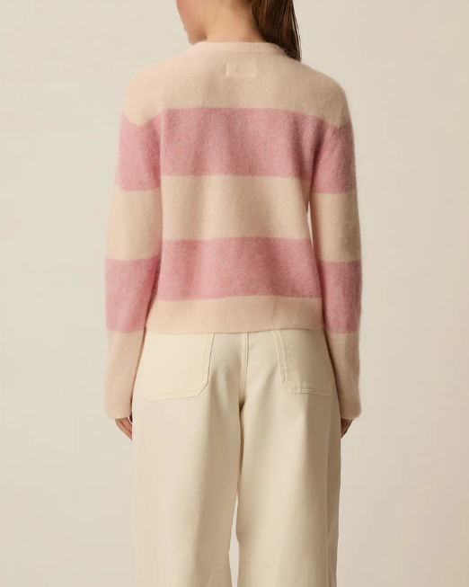 GILET DOMETTE POUDRE/ROSE ~ DES PETITS HAUTS