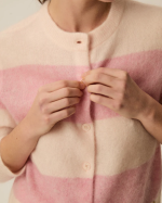 GILET DOMETTE POUDRE/ROSE ~ DES PETITS HAUTS