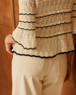 TOP MAILLE MELINA ECRU ~ PETITE MENDIGOTE