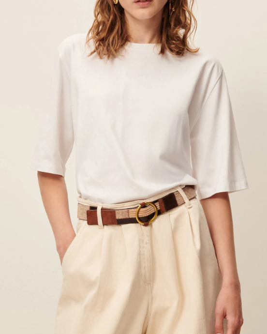 T-SHIRT SERGE OPTICAL WHITE ~ SESSUN