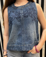 TOP MILLIE DENIM ~ ORFEO