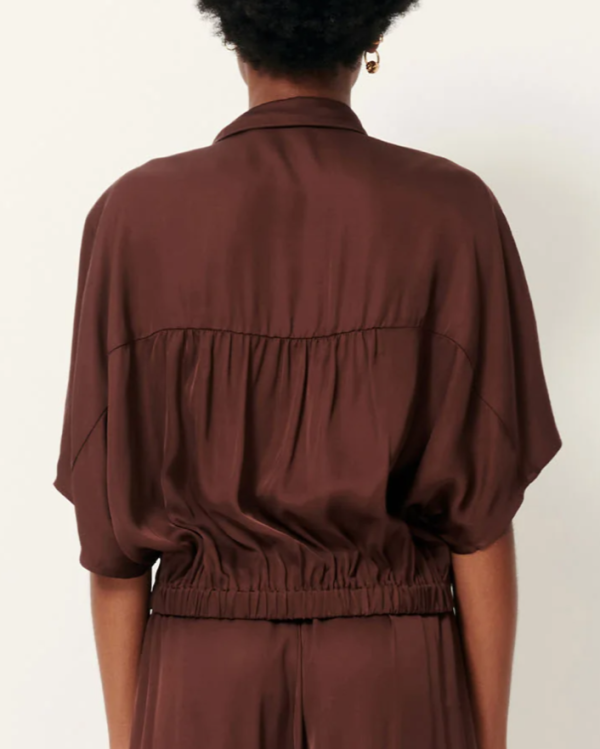 BLOUSE ALFASSA NIGHT MOKA ~ SESSUN