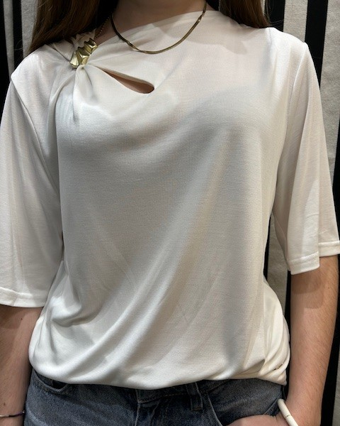 T-SHIRT SASKIA ECRU ~ ORFEO