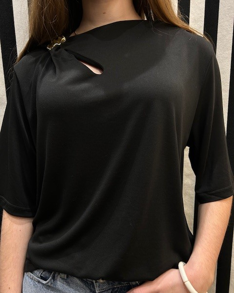 T-SHIRT SASKIA NOIR ~ ORFEO