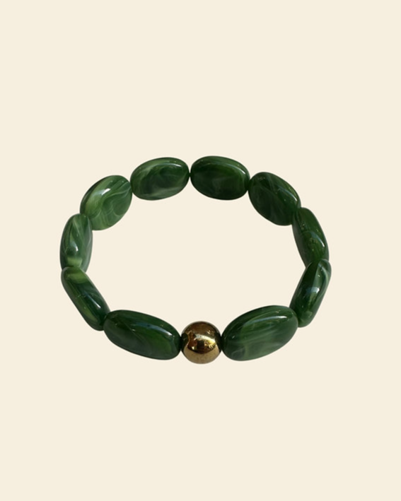 BRACELET CAMELIA VERT ~ ROSALIE ST MARGUERITE