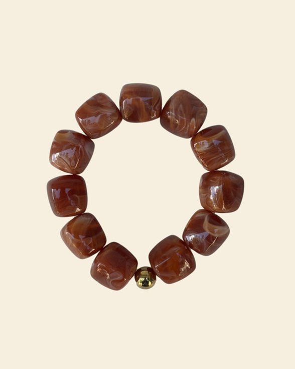 BRACELET CARDAMOME MARRON CLAIR ~ ROSALIE ST 