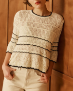 TOP MAILLE MELINA ECRU ~ PETITE MENDIGOTE