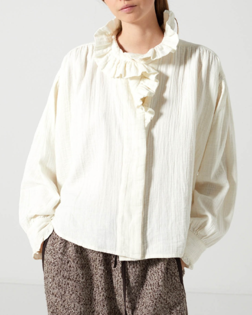 BLOUSE INDIRA ECRU ~ CHARLIE JOE