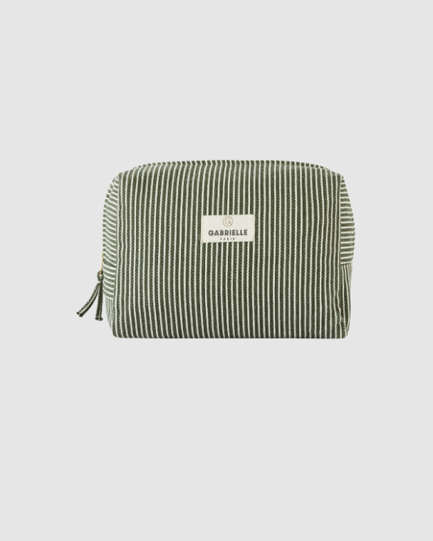 TROUSSE DE TOILETTE RAYURES QUARTZ ~ GABRIELL