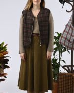 GILET DOLI CARREAUX KAKI ~ ORFEO