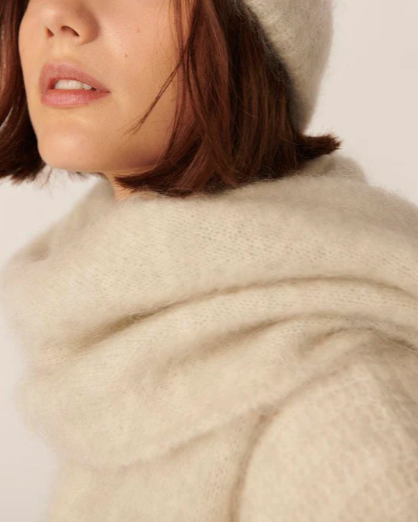 ECHARPE ALOUETTE GRIS CHINE ~ DES PETITS HAUT