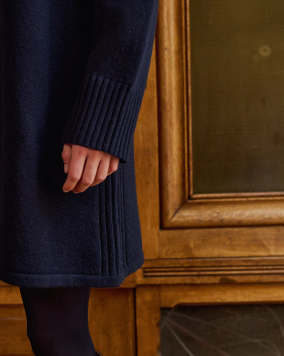 ROBE ROXANE NAVY ~ PETITE MENDIGOTE
