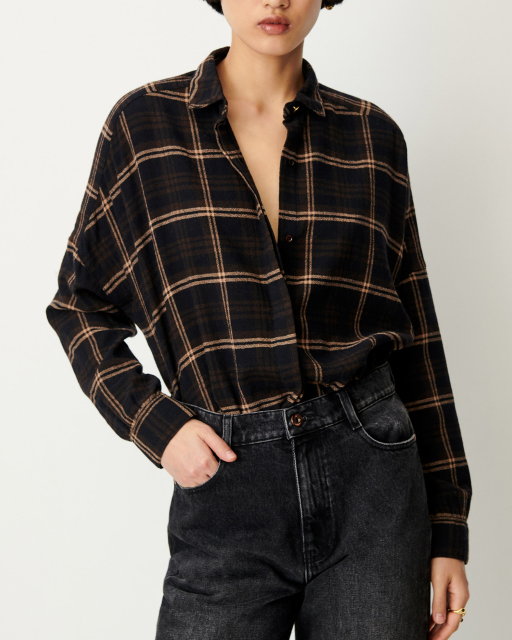 CHEMISE DELIWOOL NAVYPATH ~ SESSUN