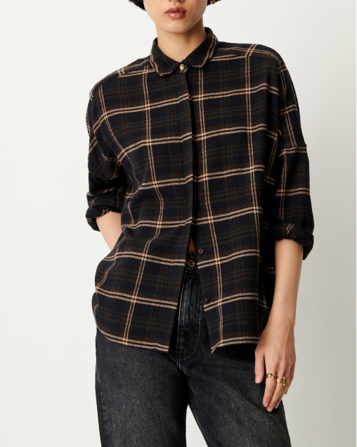 CHEMISE DELIWOOL NAVYPATH ~ SESSUN
