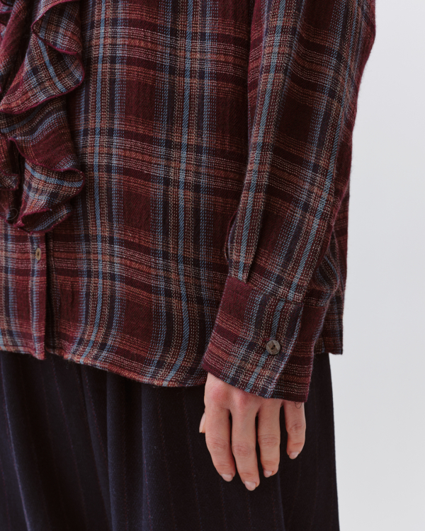 CHEMISE CIANTA PRUNE CIEL MARINE ~ DIEGA