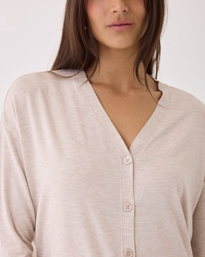 GILET FGI260 ÉCRU CHINÉ ~ MAJESTIC FILATURES