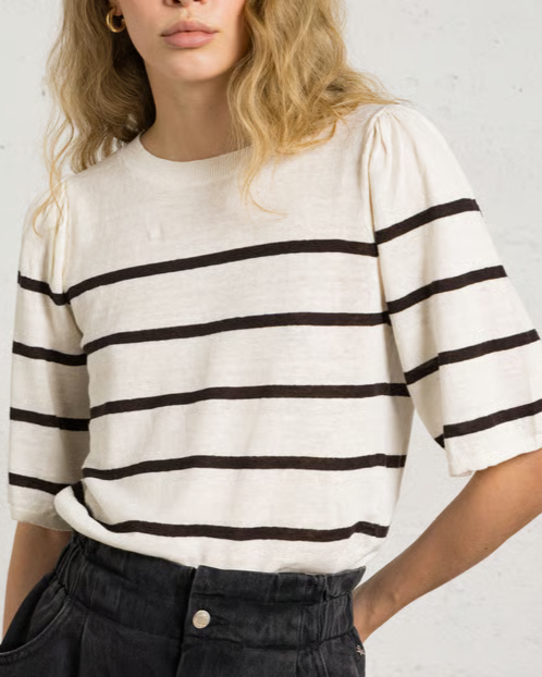 PULL BRUNA CREME/TERRE ~ DES PETITS HAUTS