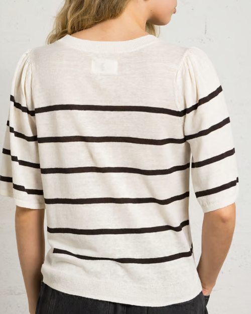 PULL BRUNA CREME/TERRE ~ DES PETITS HAUTS