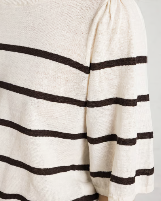 PULL BRUNA CREME/TERRE ~ DES PETITS HAUTS