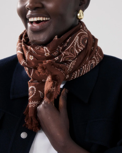 ECHARPE BANDANAS BROWN ~ HARTFORD