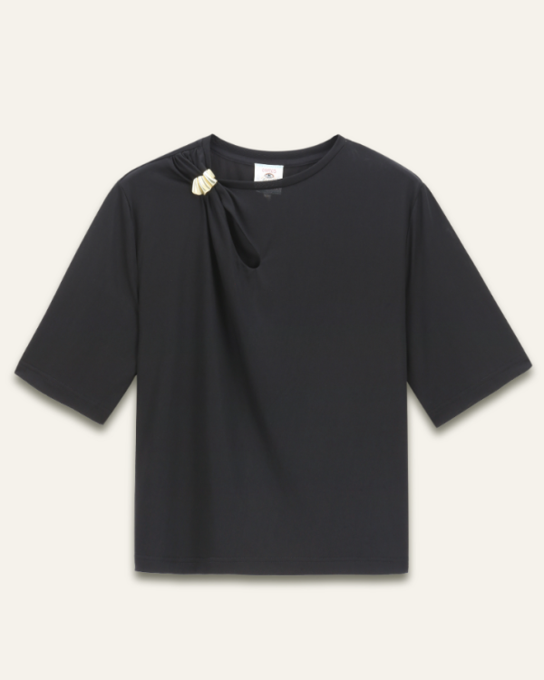 T-SHIRT SASKIA NOIR ~ ORFEO